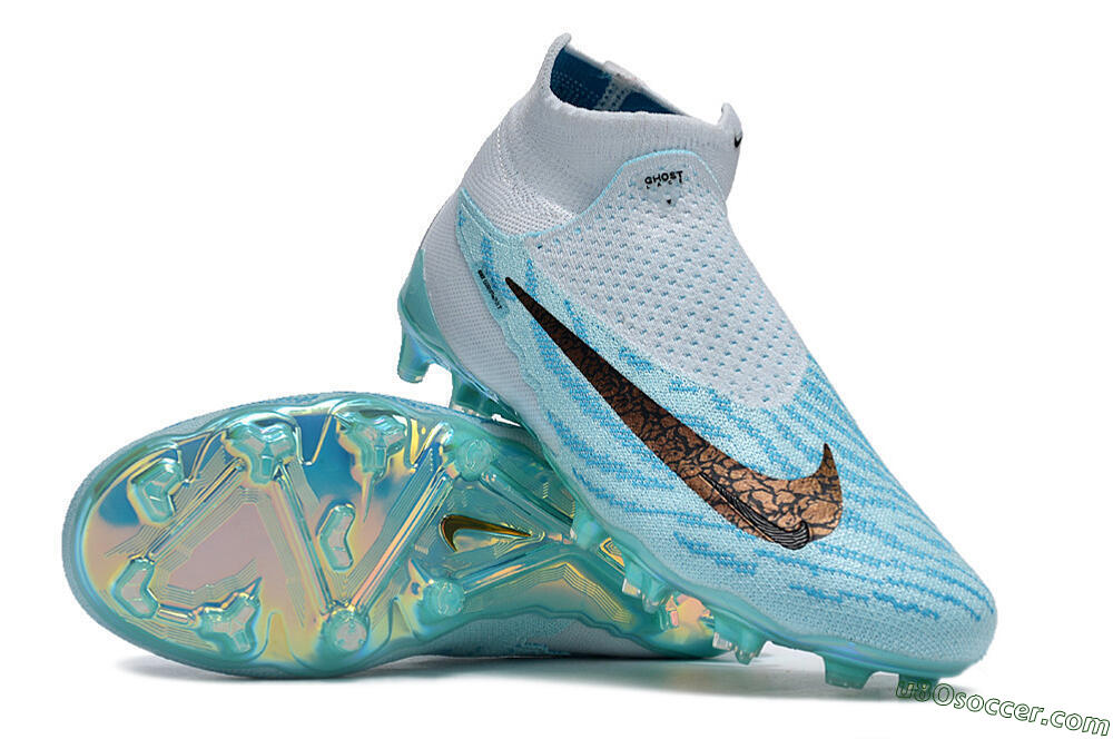 Nike Phantom GX Elite FG Firm Ground Soccer Cleats - Jade/Black/Gold 5