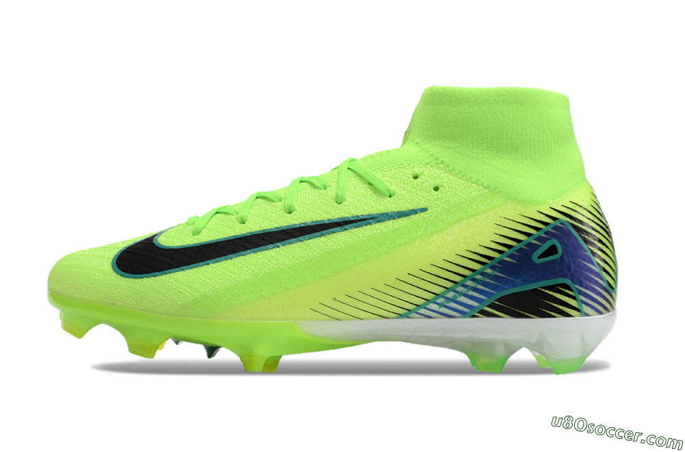 Nike Air Zoom Mercurial Superfly 10 Elite FG Firm Ground Soccer Cleats - Yellow/Blue/Black 2