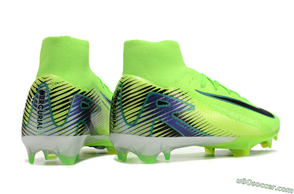 Nike Air Zoom Mercurial Superfly 10 Elite FG Firm Ground Soccer Cleats - Yellow/Blue/Black 6