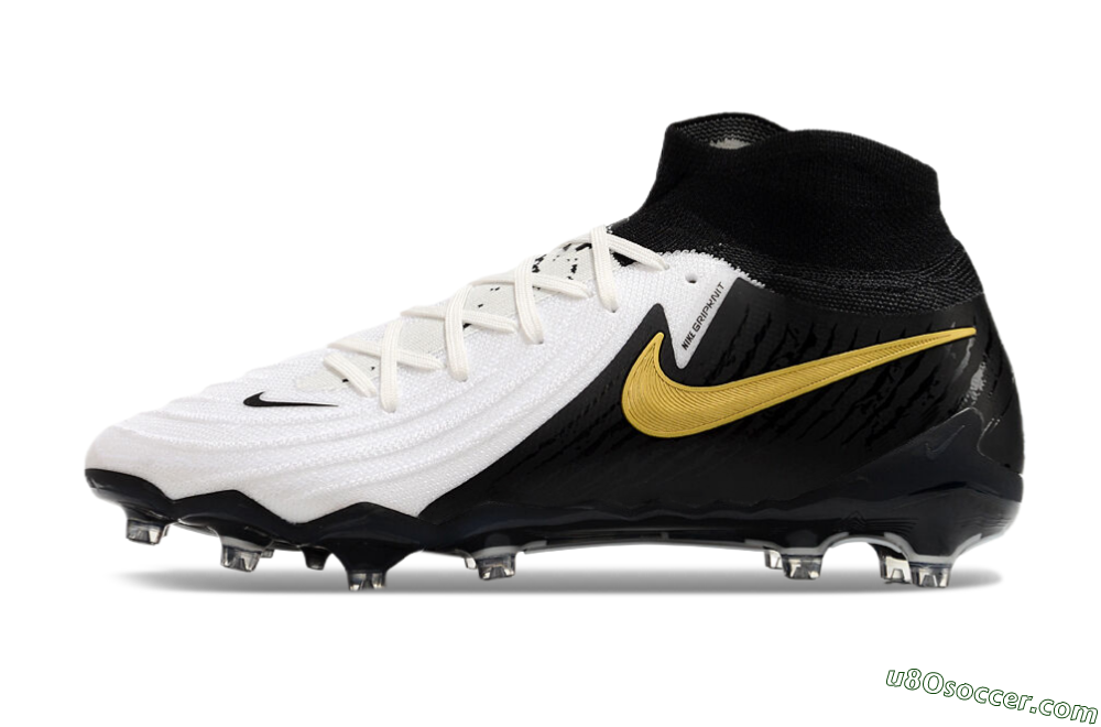 Nike Phantom Luna Elite AG Artificial Grass Soccer Cleats - White/Black/Gold 2