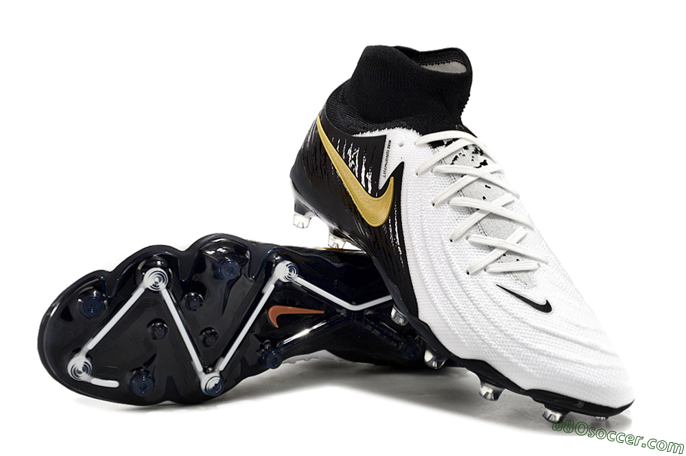 Nike Phantom Luna Elite AG Artificial Grass Soccer Cleats - White/Black/Gold 3
