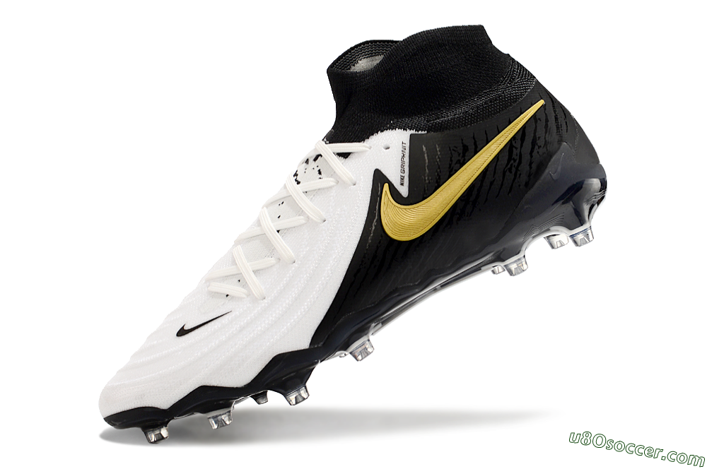 Nike Phantom Luna Elite AG Artificial Grass Soccer Cleats - White/Black/Gold 5