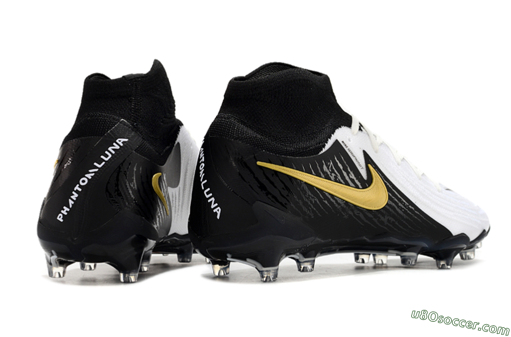 Nike Phantom Luna Elite AG Artificial Grass Soccer Cleats - White/Black/Gold 6