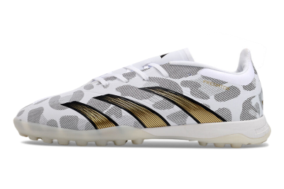 Adidas Predator 24 Elite TF Artificial Turf Soccer Shoes - White/Black/Gold