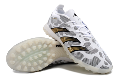 Adidas Predator 24 Elite TF Artificial Turf Soccer Shoes - White/Black/Gold