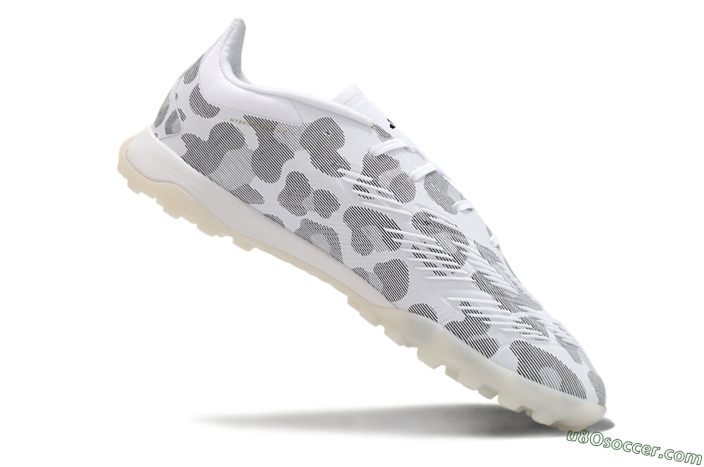 Adidas Predator 24 Elite TF Artificial Turf Soccer Shoes - White/Black/Gold 4