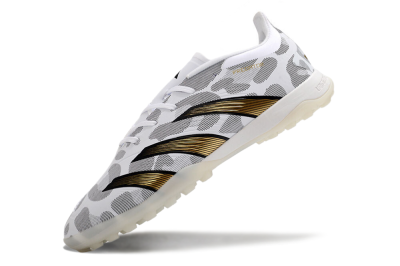 Adidas Predator 24 Elite TF Artificial Turf Soccer Shoes - White/Black/Gold