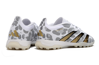 Adidas Predator 24 Elite TF Artificial Turf Soccer Shoes - White/Black/Gold