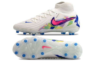 Nike Phantom Luna Elite AG Artificial Grass Soccer Cleats - White/Blue/Pink/Yellow