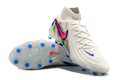 Nike Phantom Luna Elite AG Artificial Grass Soccer Cleats - White/Blue/Pink/Yellow