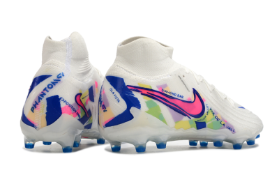Nike Phantom Luna Elite AG Artificial Grass Soccer Cleats - White/Blue/Pink/Yellow