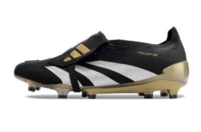 Adidas Predator Elite Foldover Tongue FG Firm Ground Soccer Cleats - Black/White/Gold