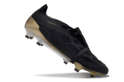 Adidas Predator Elite Foldover Tongue FG Firm Ground Soccer Cleats - Black/White/Gold
