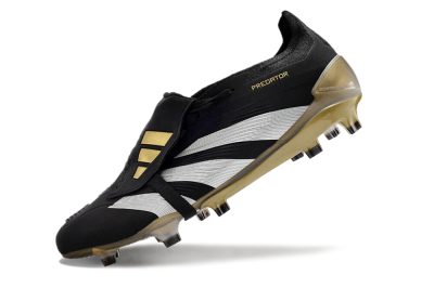 Adidas Predator Elite Foldover Tongue FG Firm Ground Soccer Cleats - Black/White/Gold