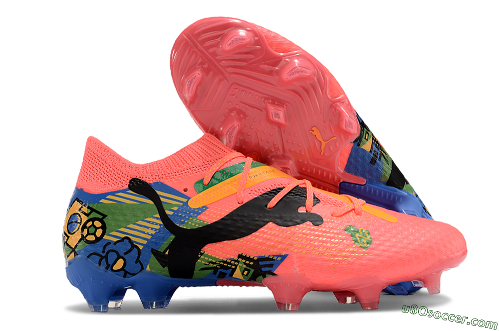 Puma Future Ultimate FG Firm Ground Soccer Cleats - Red/Green/Blue/Yellow 1