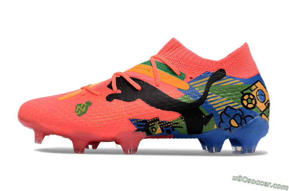 Puma Future Ultimate FG Firm Ground Soccer Cleats - Red/Green/Blue/Yellow 2