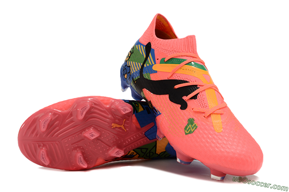 Puma Future Ultimate FG Firm Ground Soccer Cleats - Red/Green/Blue/Yellow 3