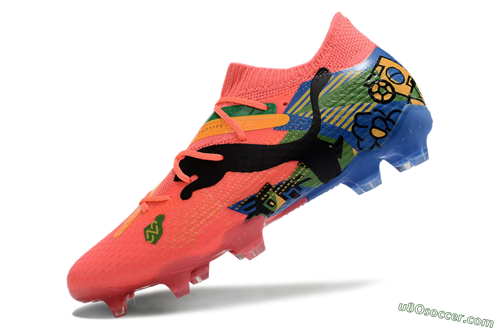 Puma Future Ultimate FG Firm Ground Soccer Cleats - Red/Green/Blue/Yellow 5
