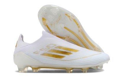 Adidas F50+ Adizero FG Firm Ground Soccer Cleats - White/Gold