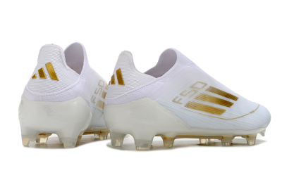 Adidas F50+ Adizero FG Firm Ground Soccer Cleats - White/Gold