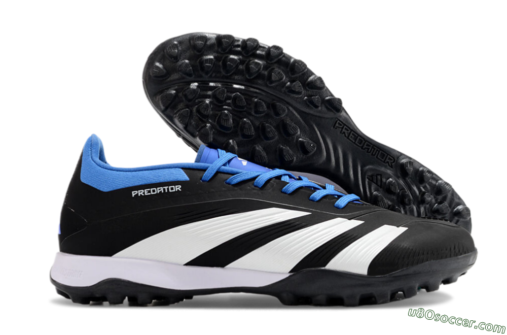 Adidas Predator 24 Elite TF Artificial Turf Soccer Shoes - Black/White/Blue 1