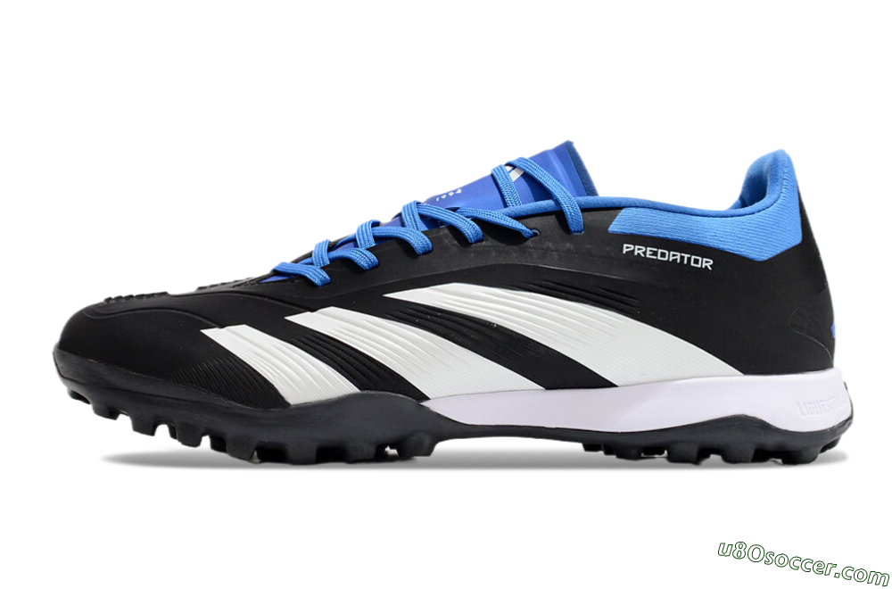 Adidas Predator 24 Elite TF Artificial Turf Soccer Shoes - Black/White/Blue 2