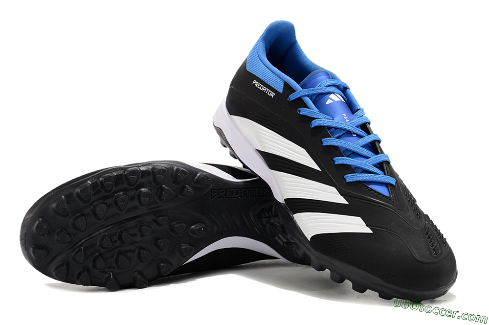 Adidas Predator 24 Elite TF Artificial Turf Soccer Shoes - Black/White/Blue 3
