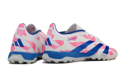 Adidas Predator 24 Elite TF Artificial Turf Soccer Shoes - White/Pink/Blue