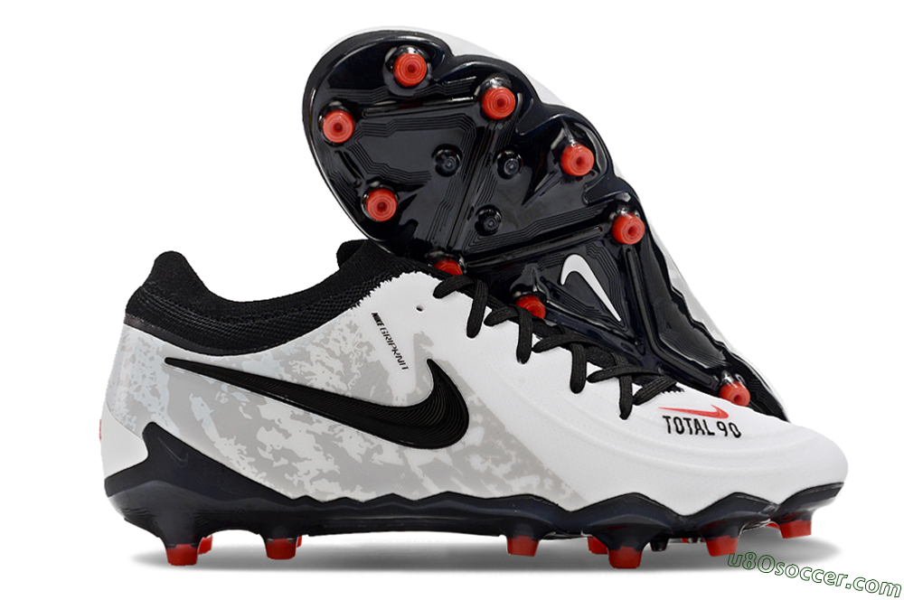 Nike Phantom Luna Elite AG Artificial Grass Soccer Cleats - White/Grey/Black/Red 1