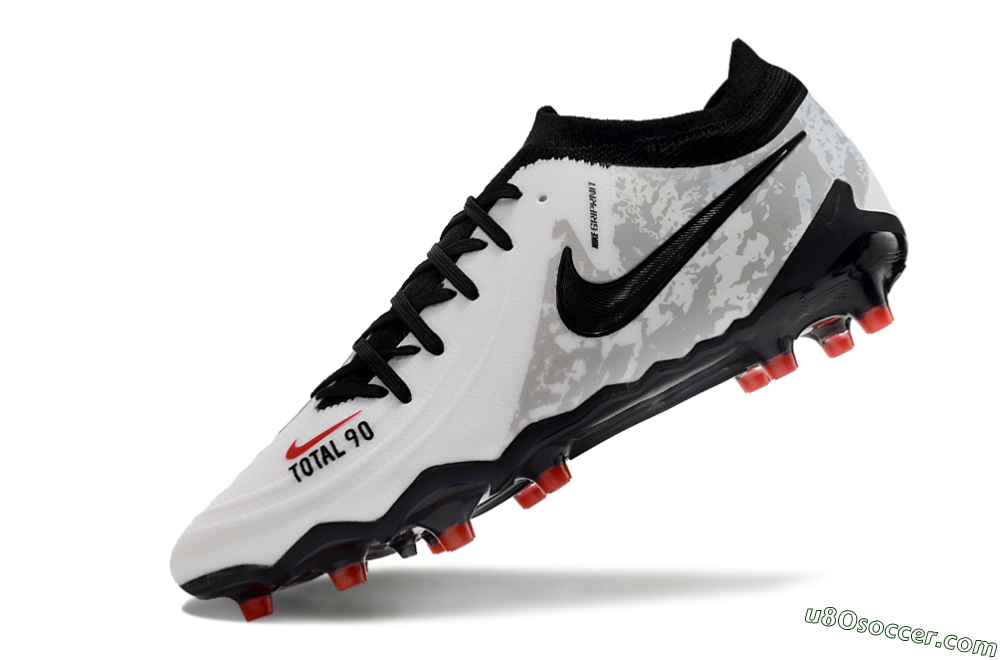 Nike Phantom Luna Elite AG Artificial Grass Soccer Cleats - White/Grey/Black/Red 5