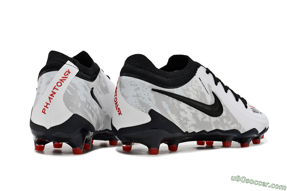 Nike Phantom Luna Elite AG Artificial Grass Soccer Cleats - White/Grey/Black/Red 6
