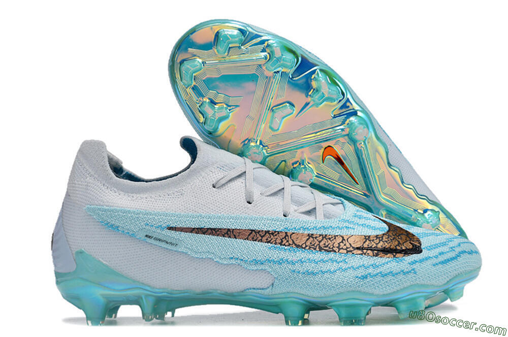 Nike Phantom GX Elite FG Firm Ground Soccer Cleats - Jade/Black/Gold 1