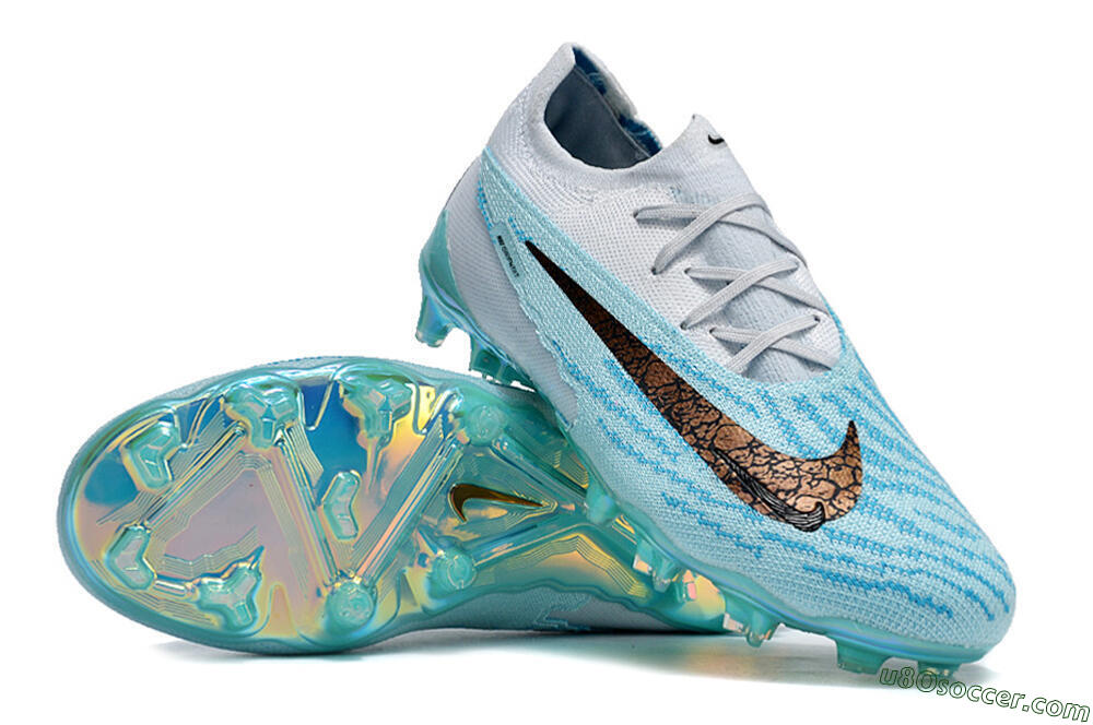 Nike Phantom GX Elite FG Firm Ground Soccer Cleats - Jade/Black/Gold 4