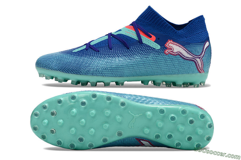 Puma Future Ultimate MG Multi Ground Soccer Cleats - Blue/Jade/Red 0