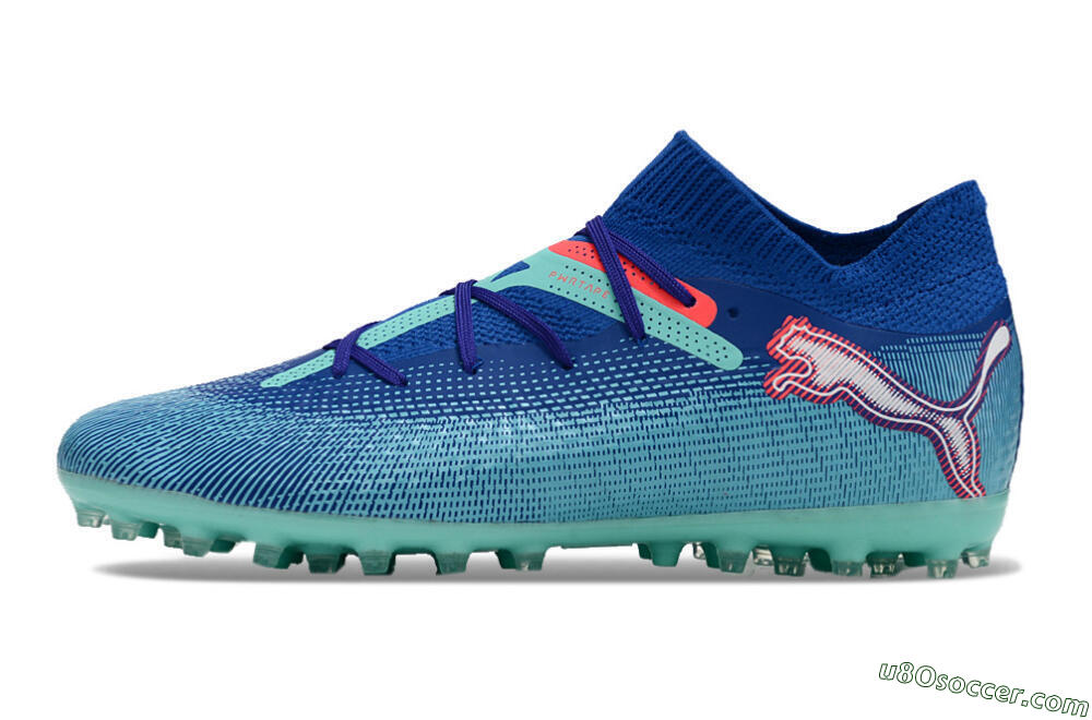 Puma Future Ultimate MG Multi Ground Soccer Cleats - Blue/Jade/Red 2