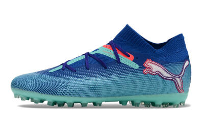 Puma Future Ultimate MG Multi Ground Soccer Cleats - Blue/Jade/Red