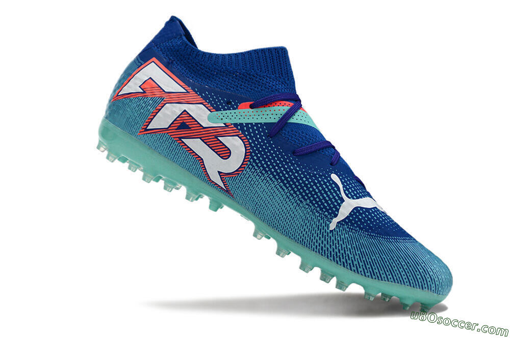 Puma Future Ultimate MG Multi Ground Soccer Cleats - Blue/Jade/Red 4