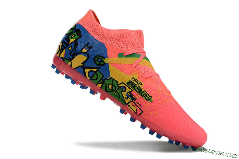 Puma Future Ultimate MG Multi Ground Soccer Cleats - Pink/Blue/Green/Yellow 4