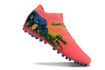 Puma Future Ultimate MG Multi Ground Soccer Cleats - Pink/Blue/Green/Yellow
