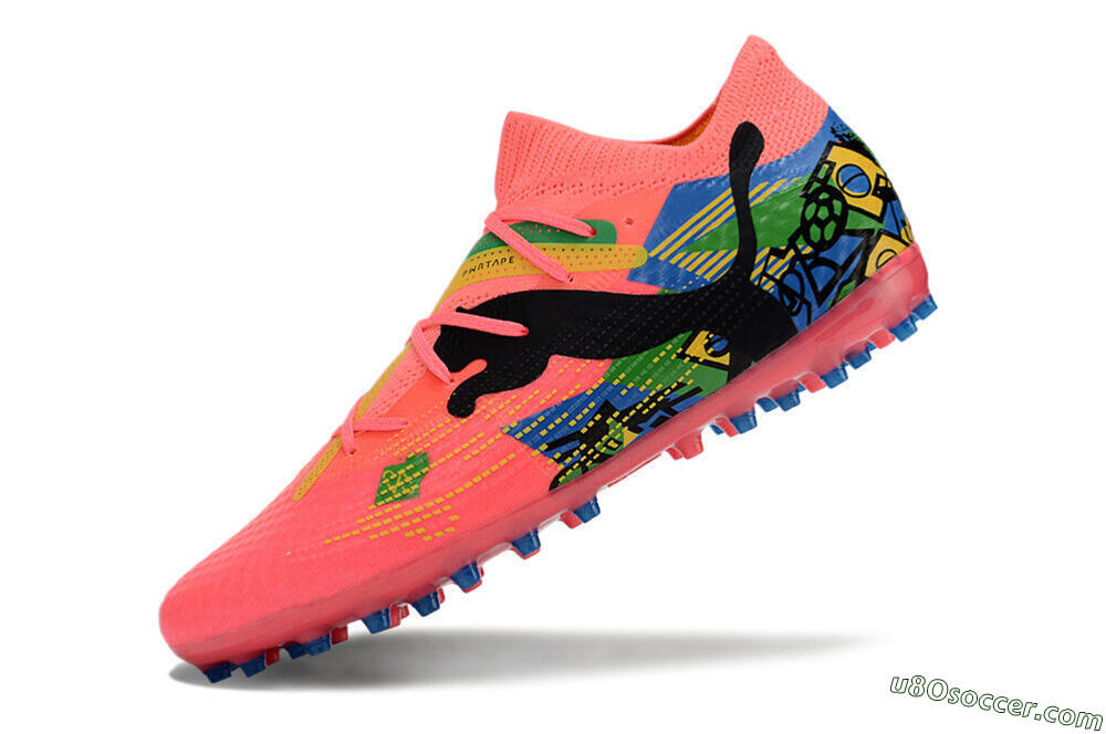 Puma Future Ultimate MG Multi Ground Soccer Cleats - Pink/Blue/Green/Yellow 5