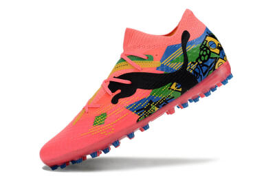 Puma Future Ultimate MG Multi Ground Soccer Cleats - Pink/Blue/Green/Yellow