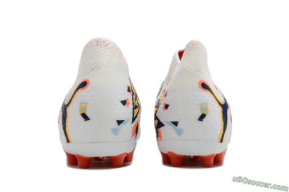Puma Future Ultimate MG Multi Ground Soccer Cleats - White/Blue/Yellow 5
