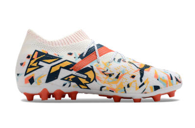Puma Future Ultimate MG Multi Ground Soccer Cleats - White/Blue/Yellow