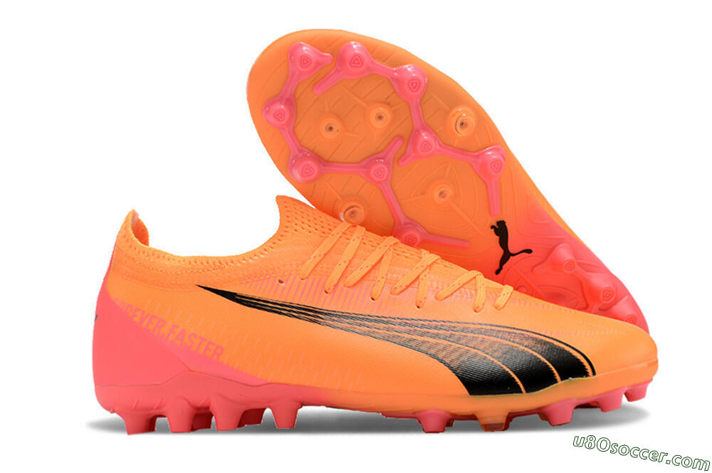 Puma Ultra Ultimate MG Multi Ground Soccer Cleats - Yellow/Black/Pink 1