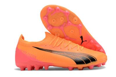 Puma Ultra Ultimate MG Multi Ground Soccer Cleats - Yellow/Black/Pink