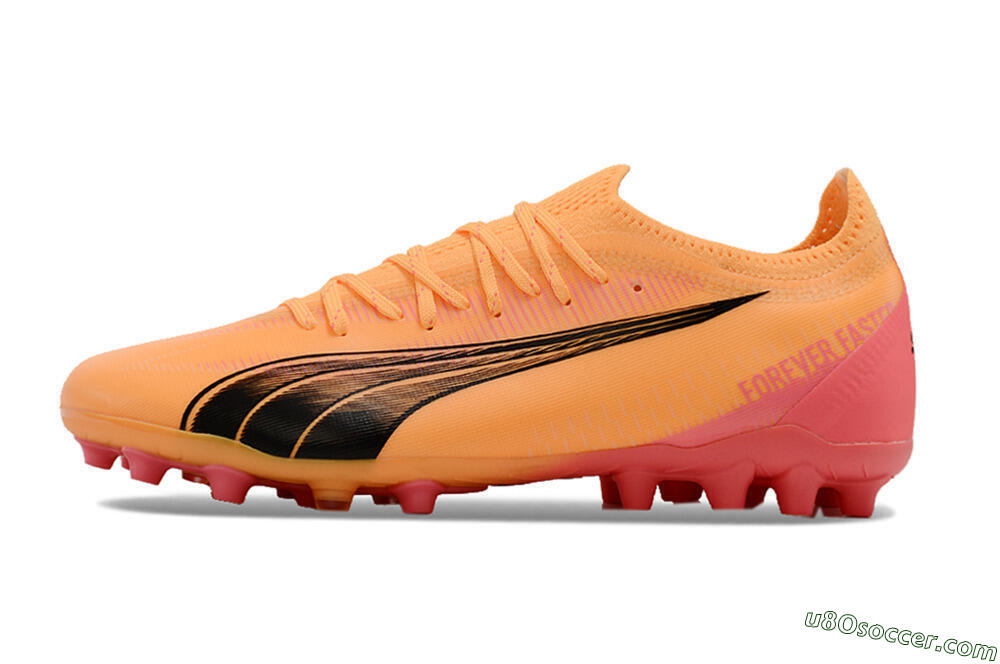 Puma Ultra Ultimate MG Multi Ground Soccer Cleats - Yellow/Black/Pink 2
