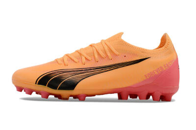 Puma Ultra Ultimate MG Multi Ground Soccer Cleats - Yellow/Black/Pink