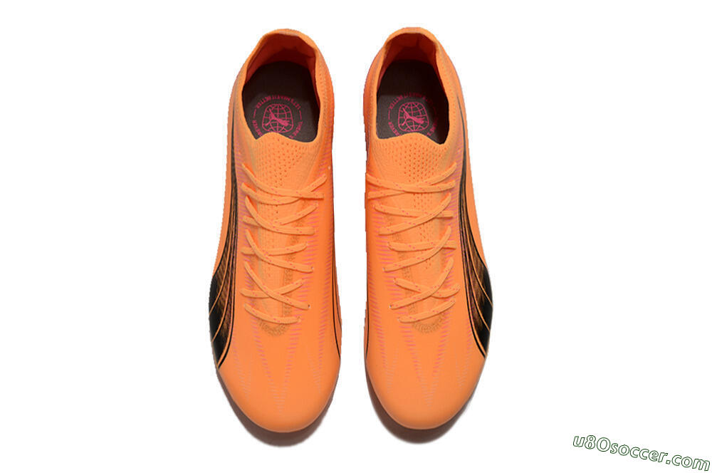 Puma Ultra Ultimate MG Multi Ground Soccer Cleats - Yellow/Black/Pink 4