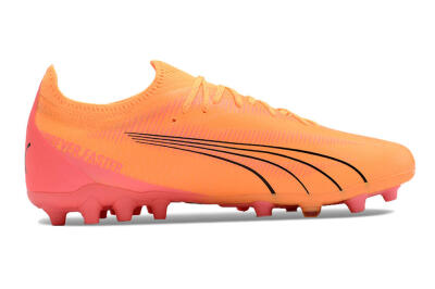 Puma Ultra Ultimate MG Multi Ground Soccer Cleats - Yellow/Black/Pink