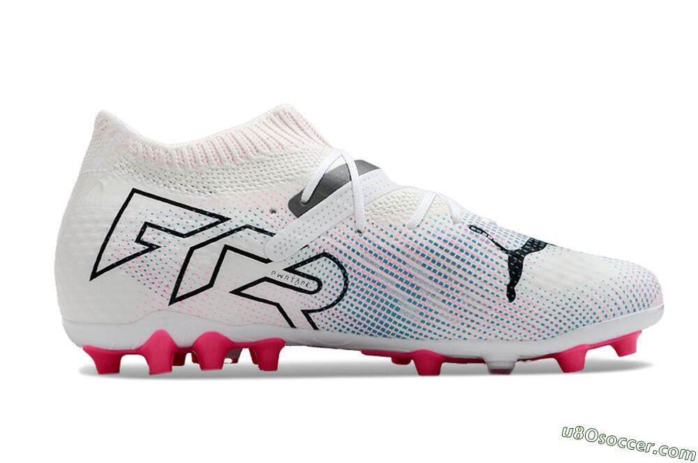 Puma Future Ultimate MG Multi Ground Soccer Cleats - White/Blue/Pink 7
